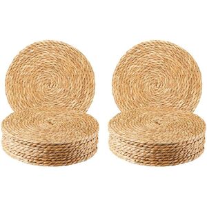 Semoic Round Woven Placemats Set of 20, 12 Inch Boho Rattan Placemats Hand-Woven Placem Semoic Round Woven Placemats Set of 20, 12 Inch Boho Rattan Placemats Hand-Woven Placem