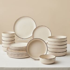 Karaca Monica 24-Piece Stoneware Dinner Set for 6 People, Beige Karaca Monica 24-Piece Stoneware Dinner Set for 6 People, Beige