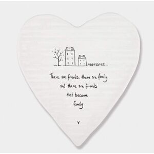 East of India White Wobbly Heart Coasters Porcelain Friends Family Gift Home Dec East of India White Wobbly Heart Coasters Porcelain Friends Family Gift Home Dec