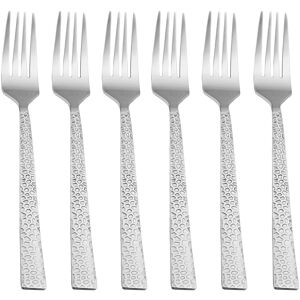 Herogo Fork Set of 6, Stainless Steel Dinner Fork Set, Table Fork with Hammered Herogo Fork Set of 6, Stainless Steel Dinner Fork Set, Table Fork with Hammered