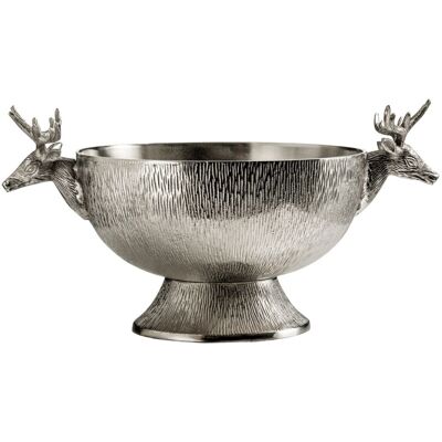 Premier Housewares Stag Punch Bowl - Nickel Finish Premier Housewares Stag Punch Bowl - Nickel Finish