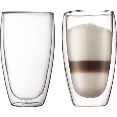 Bodum 4560-10 Pair of PAVINA Double Walled Thermo Glasses 0.45 L, 15 oz - Transp Bodum 4560-10 Pair of PAVINA Double Walled Thermo Glasses 0.45 L, 15 oz - Transp
