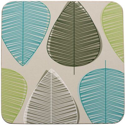 Premier Housewares Leaf Coasters - Green, Set of 4 Premier Housewares Leaf Coasters - Green, Set of 4