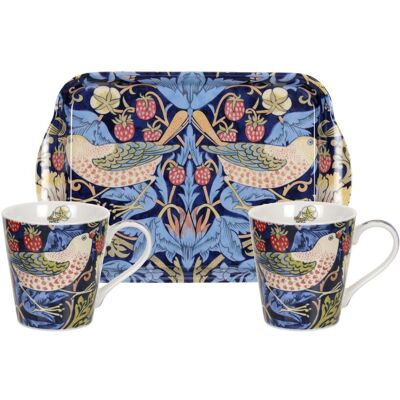 Pimpernel Morris & Co Strawberry Thief Blue Mug and Tray Set Pimpernel Morris & Co Strawberry Thief Blue Mug and Tray Set
