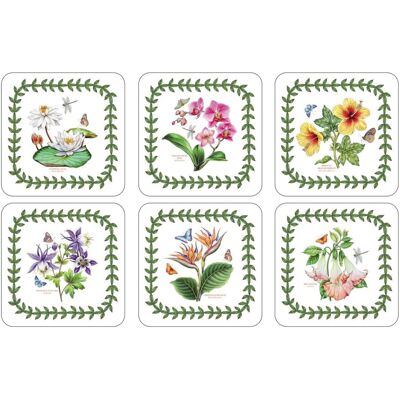 Pimpernel Exotic Botanic Garden Coasters, Set of 6 Pimpernel Exotic Botanic Garden Coasters, Set of 6