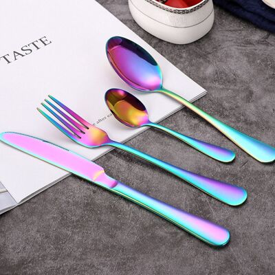 Unbranded (Rainbow) 32pcs Cutlery Sets Fork for Dining Unbranded (Rainbow) 32pcs Cutlery Sets Fork for Dining