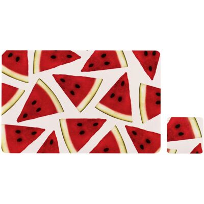 Premier Housewares Watermelon Placemats and Coasters - Set of 4 Premier Housewares Watermelon Placemats and Coasters - Set of 4