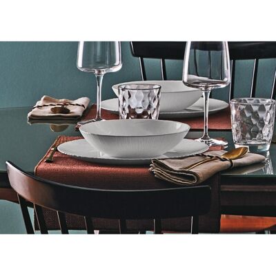 (18 pc Bormioli Rocco Coconut Dinner Set) Bormioli Rocco 18 Pcs Glass Dinner Set (18 pc Bormioli Rocco Coconut Dinner Set) Bormioli Rocco 18 Pcs Glass Dinner Set