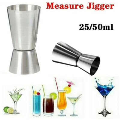 Unbranded (25/50ml) Steel Jigger Single Double Shot Drink Spirit Measure Cocktail MeasureC Unbranded (25/50ml) Steel Jigger Single Double Shot Drink Spirit Measure Cocktail MeasureC