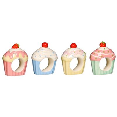 Premier Housewares CUPCAKE NAPKIN RINGS - SET OF 4 Premier Housewares CUPCAKE NAPKIN RINGS - SET OF 4