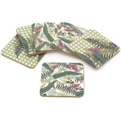 Carousel Set of 6 Fernology Coasters Fern Design Drinks Coaster Set Cup Mug Drinks Ma Carousel Set of 6 Fernology Coasters Fern Design Drinks Coaster Set Cup Mug Drinks Ma