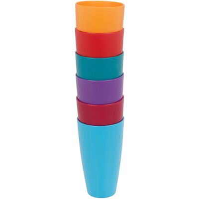 URBN-CHEF - 6Pcs - Blue - Tall Plastic - Drinking Cups URBN-CHEF - 6Pcs - Blue - Tall Plastic - Drinking Cups