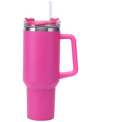 winwin (Rosered) 40OZ Double Wall Stainless Steel Vacuum Flask Cup Tumbler Straw Lid Wa winwin (Rosered) 40OZ Double Wall Stainless Steel Vacuum Flask Cup Tumbler Straw Lid Wa