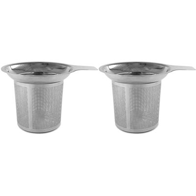 Tlily 2X Stainless Steel Tea Strainer, Teapot, Tea Sieve, Coffee Cup, Leaking Sieve, H Tlily 2X Stainless Steel Tea Strainer, Teapot, Tea Sieve, Coffee Cup, Leaking Sieve, H