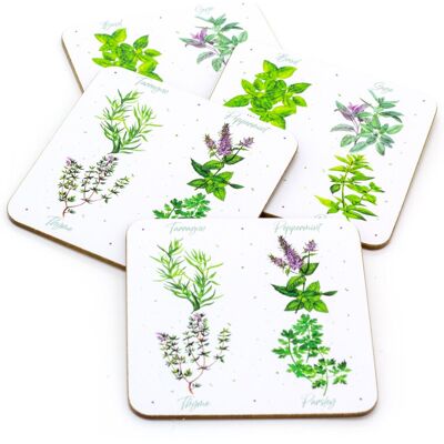 Carousel Set Of 4 Cork Coasters The Herb Garden 4 Piece Heat Resistant Square Drinks Co Carousel Set Of 4 Cork Coasters The Herb Garden 4 Piece Heat Resistant Square Drinks Co
