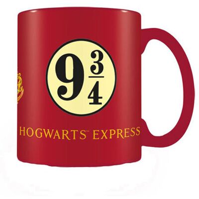 Harry Potter Platform Nine and Three Quarters Mug - 315ml Red Ceramic Harry Potter Platform Nine and Three Quarters Mug - 315ml Red Ceramic