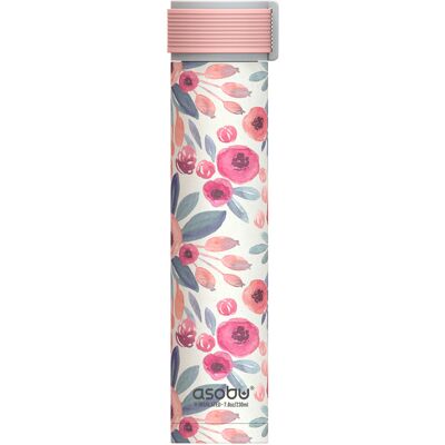 Asobu Skinny Mini Ultimate Flask 230ml Floral Asobu Skinny Mini Ultimate Flask 230ml Floral