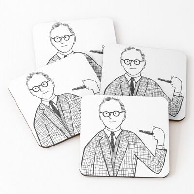 WHIBOS Leather Coasters Karl Barth Set of 4 / 4 x 4 inch WHIBOS Leather Coasters Karl Barth Set of 4 / 4 x 4 inch