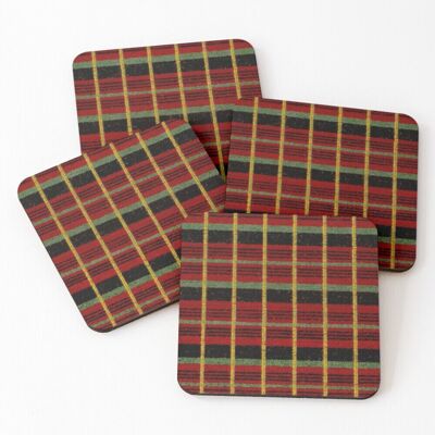WHIBOS Leather Coasters Routemaster - Seat Moquette - London Bus - 1959 Set of 4 / 4 x WHIBOS Leather Coasters Routemaster - Seat Moquette - London Bus - 1959 Set of 4 / 4 x
