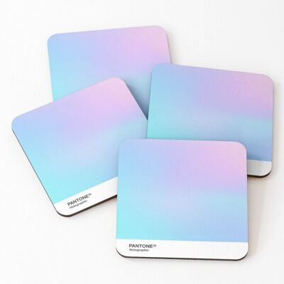 WHIBOS Leather Coasters H.I.P.A.B - Holographic Iridescent Pantone Aesthetic Background WHIBOS Leather Coasters H.I.P.A.B - Holographic Iridescent Pantone Aesthetic Background
