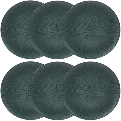 URBN-CHEF (petrol blue) 13" 33cm Faux Wood Look Charger Dinner Plates Wedding Christmas Se URBN-CHEF (petrol blue) 13" 33cm Faux Wood Look Charger Dinner Plates Wedding Christmas Se
