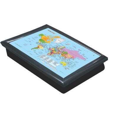 Premzo (World Map Grey) Large Wooden Soft Padded Cushioned Bean Bag Lap Dinner Laptop F Premzo (World Map Grey) Large Wooden Soft Padded Cushioned Bean Bag Lap Dinner Laptop F