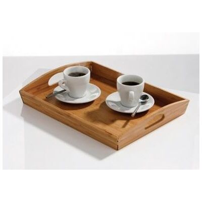 Premier Housewares Eco Friendly Bamboo Serving Tray With Handles, Practical Design Bamboo Serving T Premier Housewares Eco Friendly Bamboo Serving Tray With Handles, Practical Design Bamboo Serving T