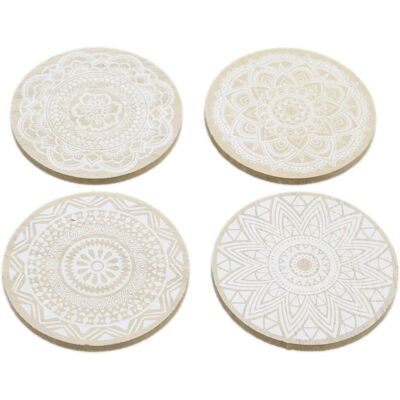 Generic - Geometric Mandala - Wooden - Boho - Coasters Generic - Geometric Mandala - Wooden - Boho - Coasters
