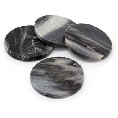 Carousel Set Of 4 Round Black Marble Coasters Natural Stone Marble Coaster Set 4 Piec Carousel Set Of 4 Round Black Marble Coasters Natural Stone Marble Coaster Set 4 Piec