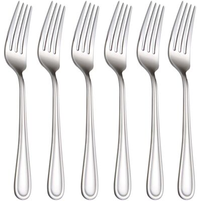 faderic Salad Forks Set of 6, Flatware Forks 7-Inch, Stainless Steel Table Forks Mirror faderic Salad Forks Set of 6, Flatware Forks 7-Inch, Stainless Steel Table Forks Mirror