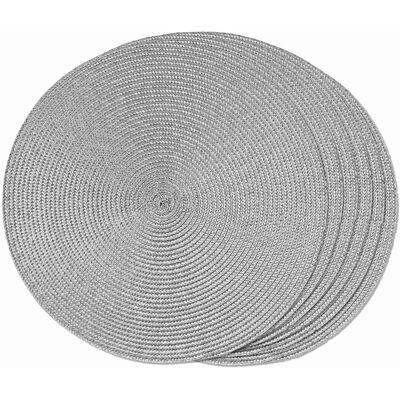 Torribaly Round Braided Placemats Set of 6 Table Mats for Dining Tables Woven Washable Non Torribaly Round Braided Placemats Set of 6 Table Mats for Dining Tables Woven Washable Non