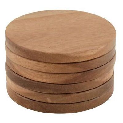 Apollo Gardening Acacia Wood Coaster 10cm Round Set of 6 Apollo Gardening Acacia Wood Coaster 10cm Round Set of 6