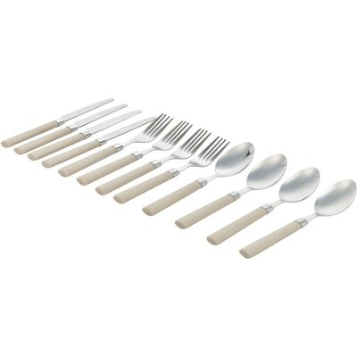 URBN Living (Beige) 12pcs Stainless Steel Knives Forks Spoons Cutlery Set URBN Living (Beige) 12pcs Stainless Steel Knives Forks Spoons Cutlery Set