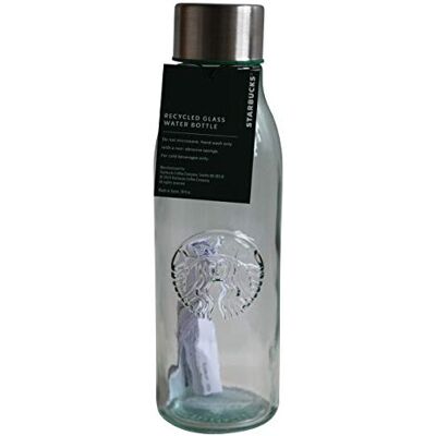 Starbucks Coffee Water Bottle Cold Drinks Recycled Glass 20 oz / 591 ml Starbucks Coffee Water Bottle Cold Drinks Recycled Glass 20 oz / 591 ml