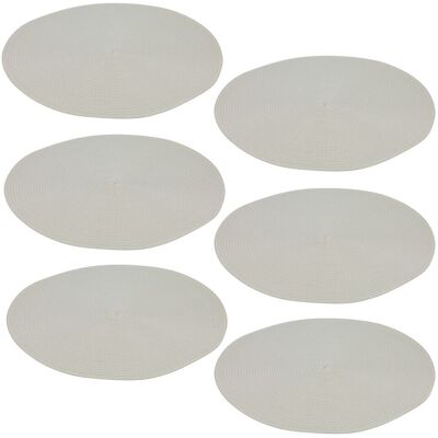 URBN Living (6 White) 38cm Round Woven Table Placemats Dining Table URBN Living (6 White) 38cm Round Woven Table Placemats Dining Table