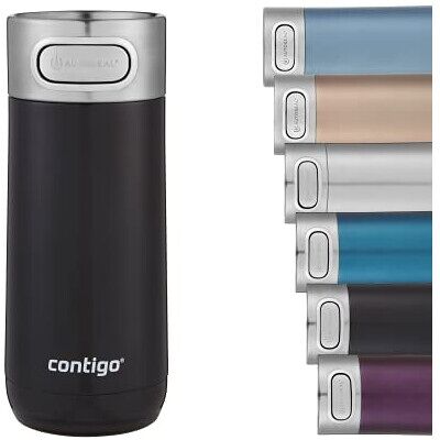 Contigo Luxe Autoseal Travel Mug, Stainless Steel Thermal Mug, Vacuum Flask, Lea Contigo Luxe Autoseal Travel Mug, Stainless Steel Thermal Mug, Vacuum Flask, Lea