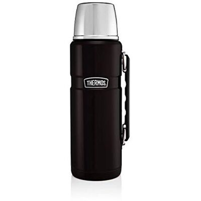 Thermos 190754 Stainless King Flask, Stainless Steel, Matt Black, 1.2 L Thermos 190754 Stainless King Flask, Stainless Steel, Matt Black, 1.2 L
