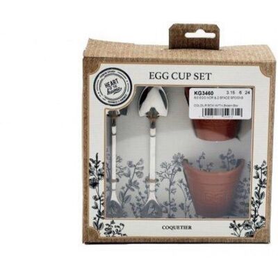 Sifcon-International-plc Set of 2 Egg Holders and 2 Spade Spoons Sifcon-International-plc Set of 2 Egg Holders and 2 Spade Spoons