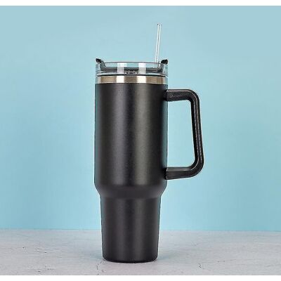 Unbranded (Black) 40oz Adventure Quencher Tumbler Stainless Steel Thermos Vacuum Cups With Unbranded (Black) 40oz Adventure Quencher Tumbler Stainless Steel Thermos Vacuum Cups With