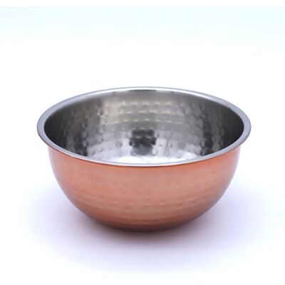 Buckingham Copper Finish Mixing Bowl Stainless Steel Salad Bowl for Kitchen Prep Buckingham Copper Finish Mixing Bowl Stainless Steel Salad Bowl for Kitchen Prep