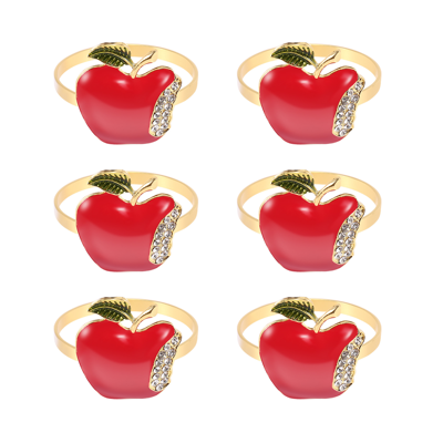 Unbranded Napkin Rings Set of 6, Red Napkin Ring for Wedding,Dinner Unbranded Napkin Rings Set of 6, Red Napkin Ring for Wedding,Dinner