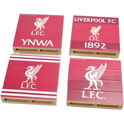 Liverpool FC Four Pack Pallet Coaster Set Liverpool FC Four Pack Pallet Coaster Set