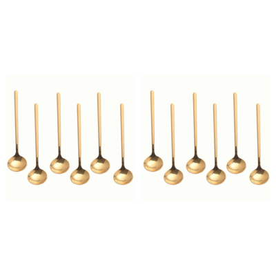 Spactz Stainless Steel 12Pcs Espresso Spoons Teaspoons for Coffee Sugar Dessert Cake Ic Spactz Stainless Steel 12Pcs Espresso Spoons Teaspoons for Coffee Sugar Dessert Cake Ic