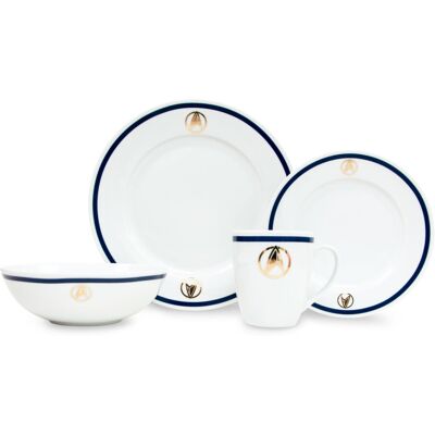 Ukonisch Star Trek: Picard 25th century 16-Piece ceramic Dinnerware Set Replica Ukonisch Star Trek: Picard 25th century 16-Piece ceramic Dinnerware Set Replica