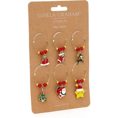 Carousel Christmas Wine Glass Charms Set Of 6 Novelty Wine Glass Markers 6 Assorted M Carousel Christmas Wine Glass Charms Set Of 6 Novelty Wine Glass Markers 6 Assorted M