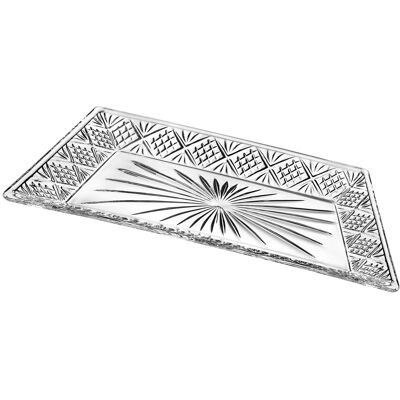 Godinger Dublin Rectangular Crystal Tray, 12 Inch x 6.5 Inch Godinger Dublin Rectangular Crystal Tray, 12 Inch x 6.5 Inch