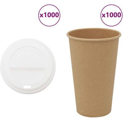 vidaXL Coffee Cups - 16oz, Leak-Proof, 1000 pcs vidaXL Coffee Cups - 16oz, Leak-Proof, 1000 pcs