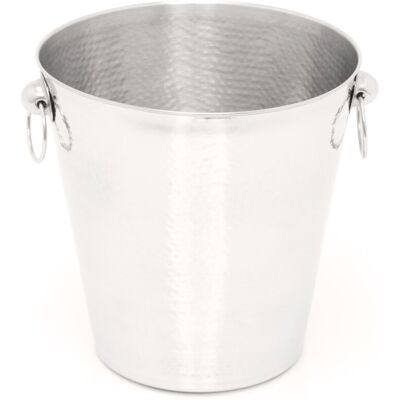 Carousel Hammered Stainless Steel Champagne Bucket With Handles Wine Cooler Carousel Hammered Stainless Steel Champagne Bucket With Handles Wine Cooler