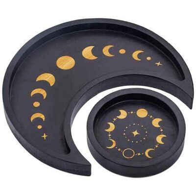 Unbranded Useful Decor Tray Convenient Wooden Moon Tray Round Decoration Wooden Aromathera Unbranded Useful Decor Tray Convenient Wooden Moon Tray Round Decoration Wooden Aromathera