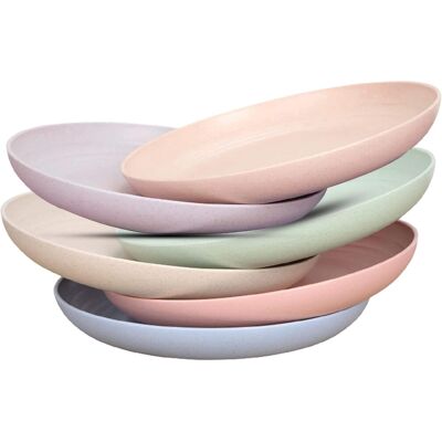 Zuvo Plastic Plates Set of 6 Reusable 6 Inch Unbreakable Dinner Plates Microwave Zuvo Plastic Plates Set of 6 Reusable 6 Inch Unbreakable Dinner Plates Microwave